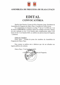 Edital Istalação dos Órgãos Autárquicos